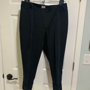 Chicos cropped side zip! Black slacks in a wide cuff crop! Size 2.5